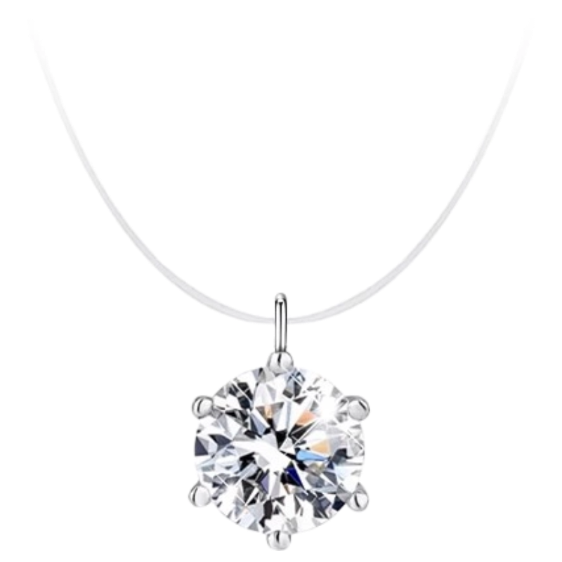 AJIDOU Necklace, Celebrity-Style Fashion, Shimmering Mermaid Tear Pendant, Invisible Collarbone Chain, Luxurious And Elegant, Mid-Autumn Festival