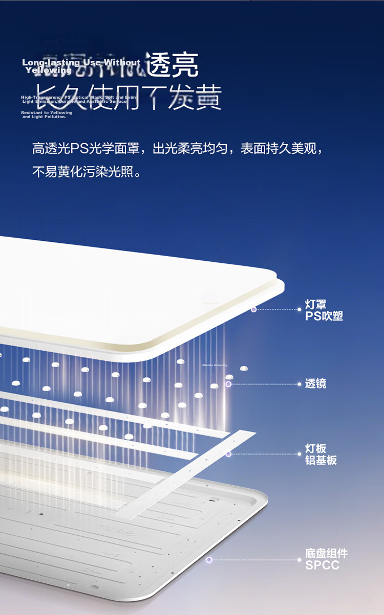 BULL Ceiling Light Living Room Main Light Full Spectrum Eye Protection Bedroom Lamp with Installation Package XD10 10