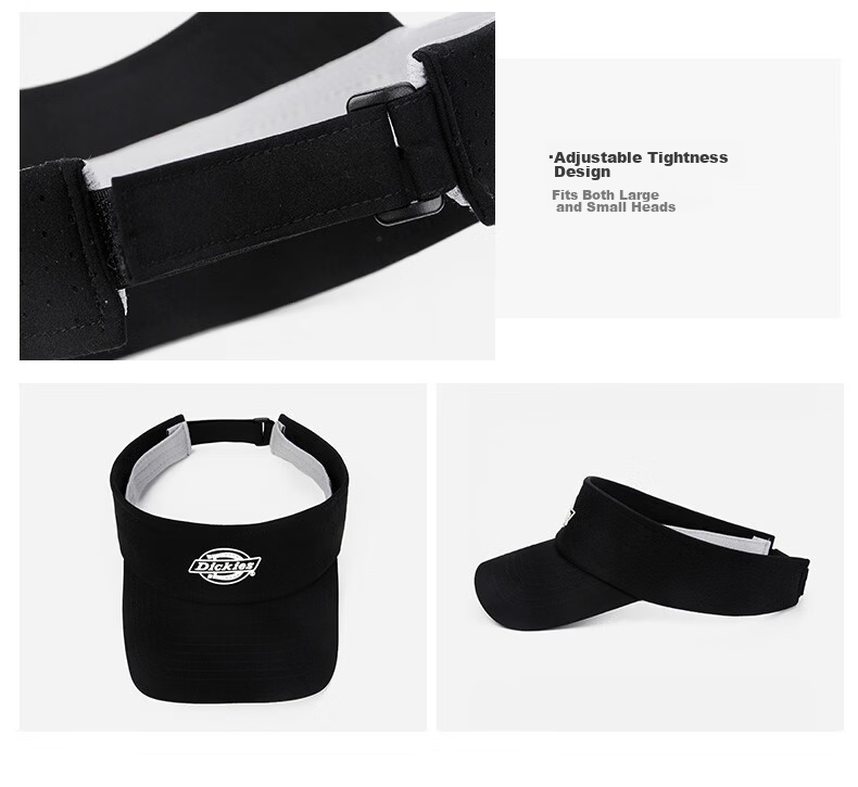 Dickies Breathable Open-Top Cap Unisex Summer New Sun Protection Outdoor Sports Casual Baseball Hat White 4