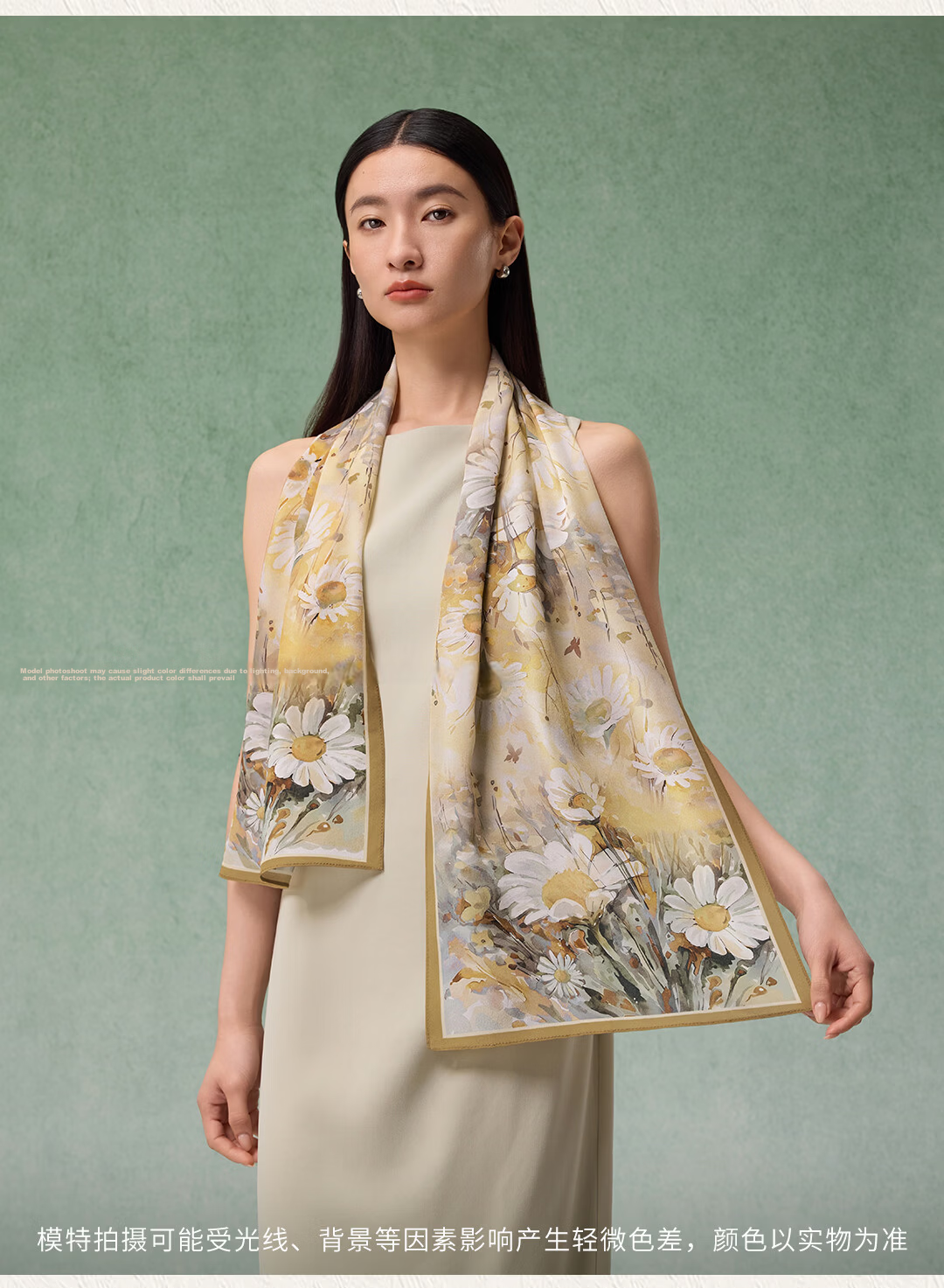 Shanghai Story Spring New 100% Mulberry Silk Scarf Genuine Silk Shawl Birthday Gift for Mom and Girlfriend Women's Silk Scarf Wrap 13