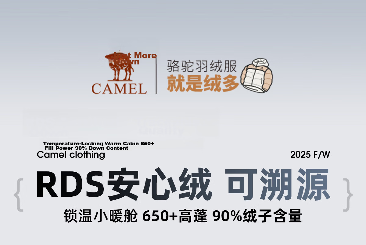 CAMEL Women's down Jacket, Autumn And Winter New Style, Unisex High-Loft Windproof Warm Anti-Static Puffer Coat, 2XL 2