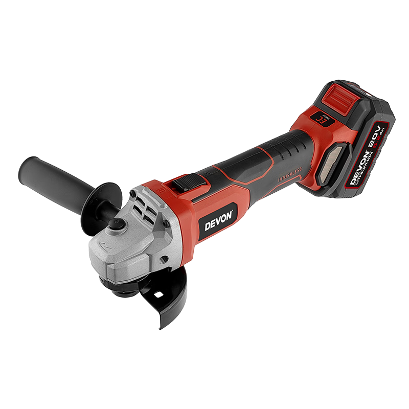 Devon 20V Brushless Lithium Angle Grinder 2903 Electric Polishing Grinding Machine Metal Cutting 100mm Bare Tool
