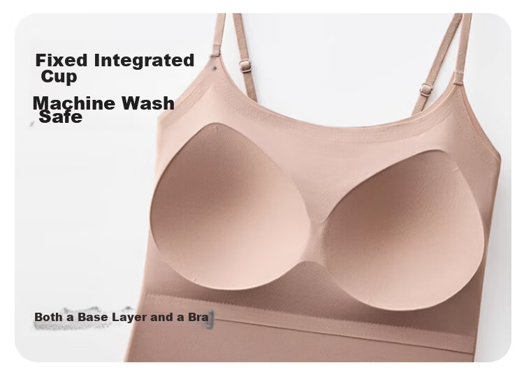 Langsha Women's Camisole Vest 2026 Summer New Seamless Built-in Bra Top with Chest Pad for Layering and Outerwear 10