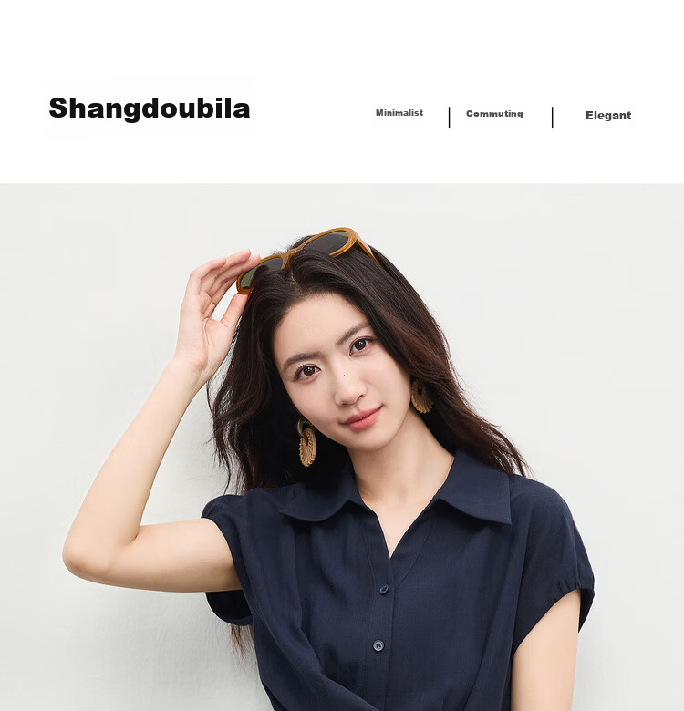 Shangdu Bila Linen Tencel Commuter Shirt Women Spring Summer Printed Tie Pleated Waist Slimming Blouse Turn-down Collar Top 1