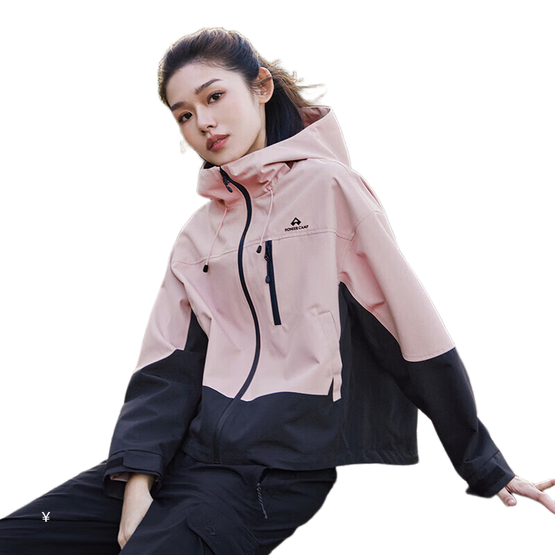 Pioneer Camp New Women's Jacket, Windproof And Waterproof Long-Sleeve Coat, Outdoor Short Hooded Jacket, Spring And Autumn Style, Commuter Wear