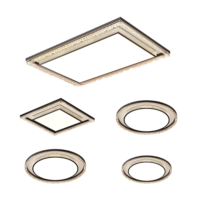 Kuka LED Ceiling Light Italian Style Smart Eye Protection Prey Living Room Bedroom Lighting Set for Three Bedrooms and Two Living Rooms [Installation Included]