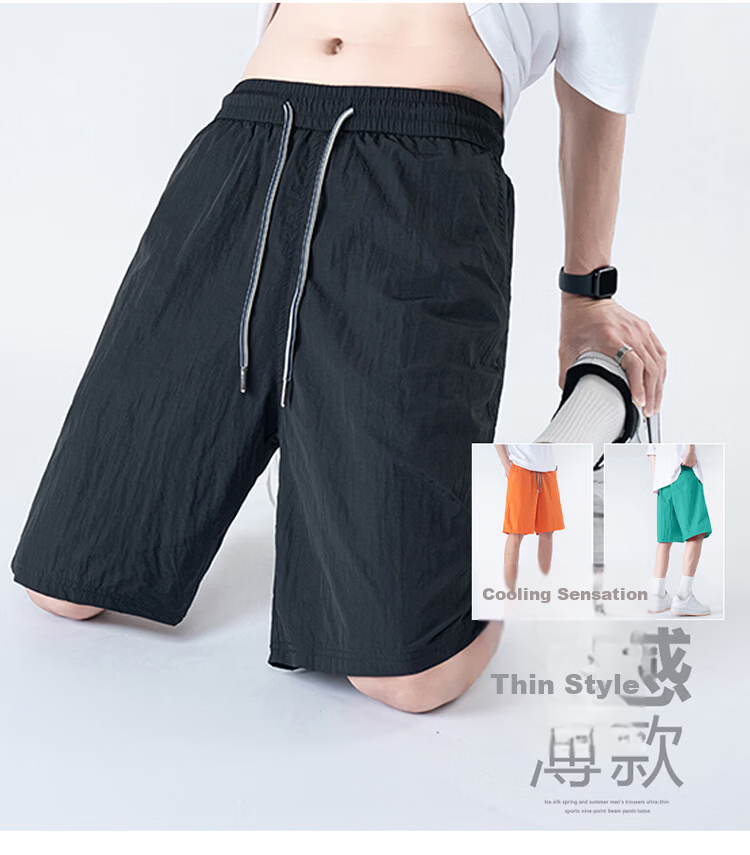 GLM Men's Summer Loose Comfortable Casual Five-Point Shorts Chinese Style Basketball Running Pants 1
