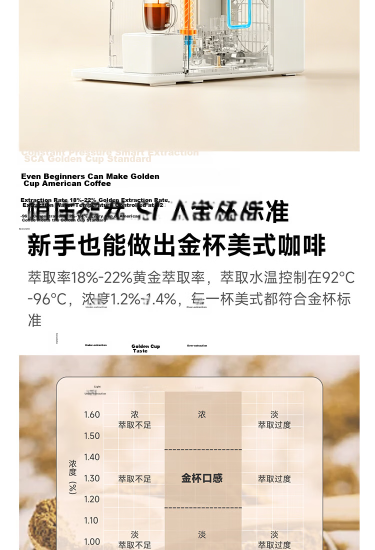 YIMI Italian Style Coffee Ice Water Maker Instant Heating Desktop Commercial Hot and Cold Bullet Ice Maker American Capsule Cold Brew Coffee Machine Mijia Smart Ice Bar Tea Bar Machine 7