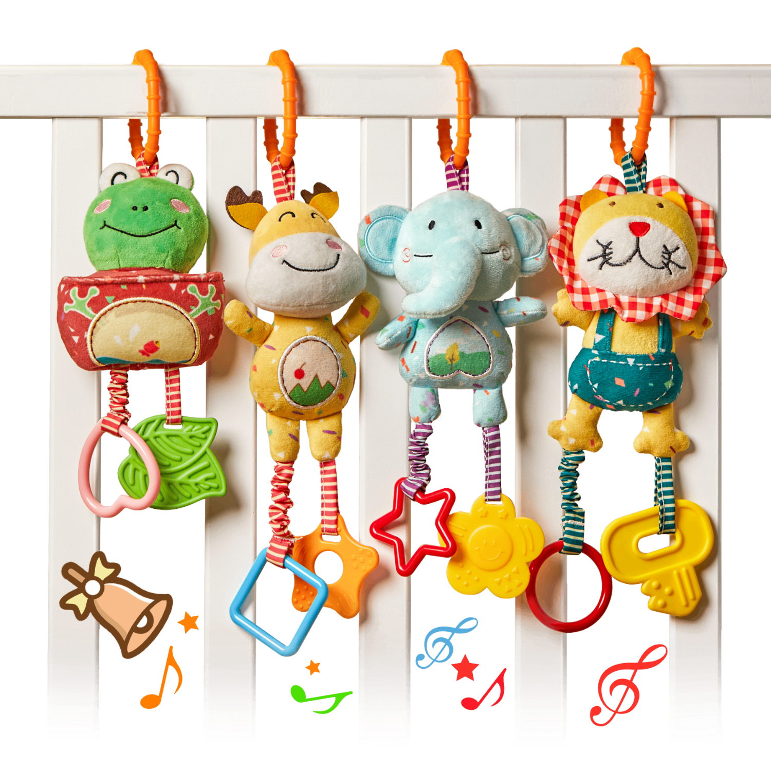 Tumama Kids Baby Toys, 0-1 Year Old Bed Bell, Newborn Baby Bedside Rattle, Rotating Car Bed Hanging Ornament, Infant Full Moon Gift