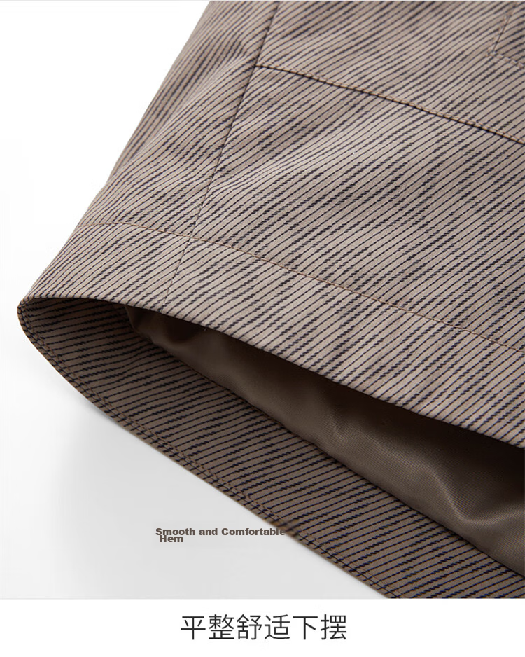 Dancing with Wolves [Trendy Full Print] Commuter Workwear Men's Premium Easy-Care Jacket Versatile Coat 701 Khaki S 18