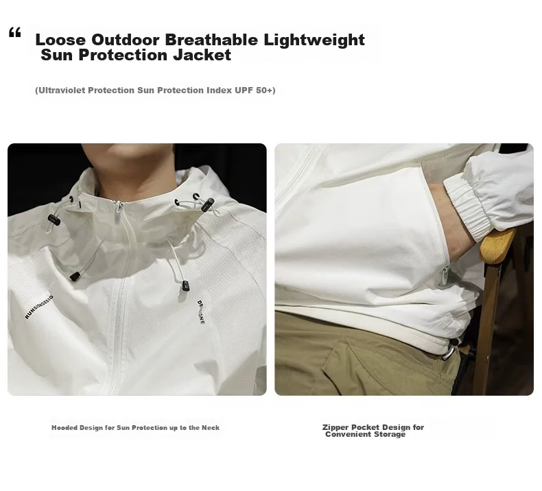ROMON Outdoor Cooling Breathable Sunscreen Jacket Men 2026 New Summer UV Protection Thin Coat Trendy 2