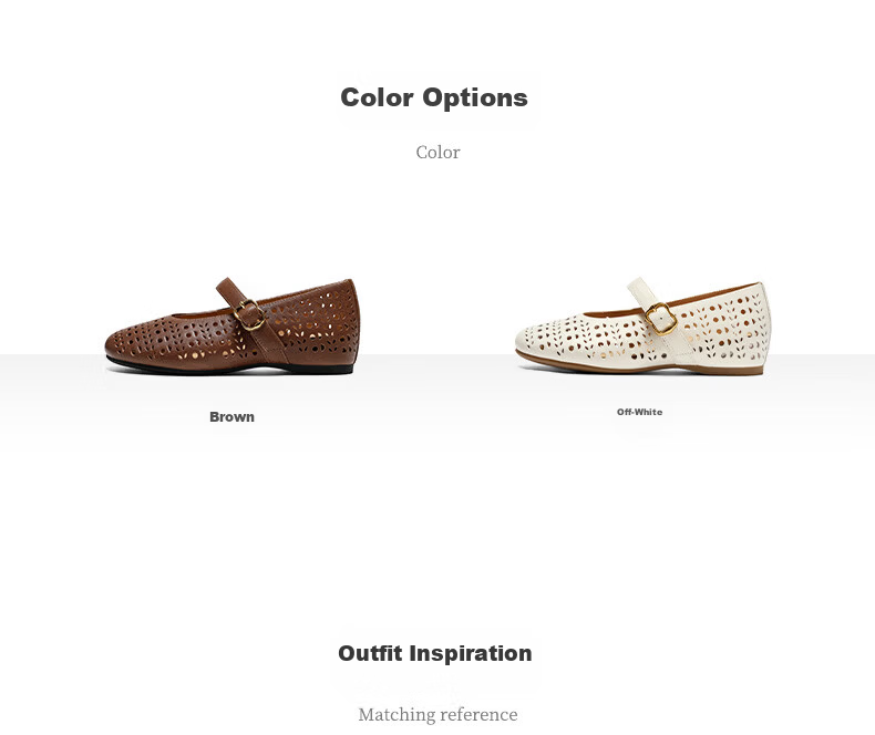 Senda Mary Jane Shoes Women 2026 Summer New Mall Style Hollow Breathable Height Increasing Flats XYH02BQ6 Off-White 39 3