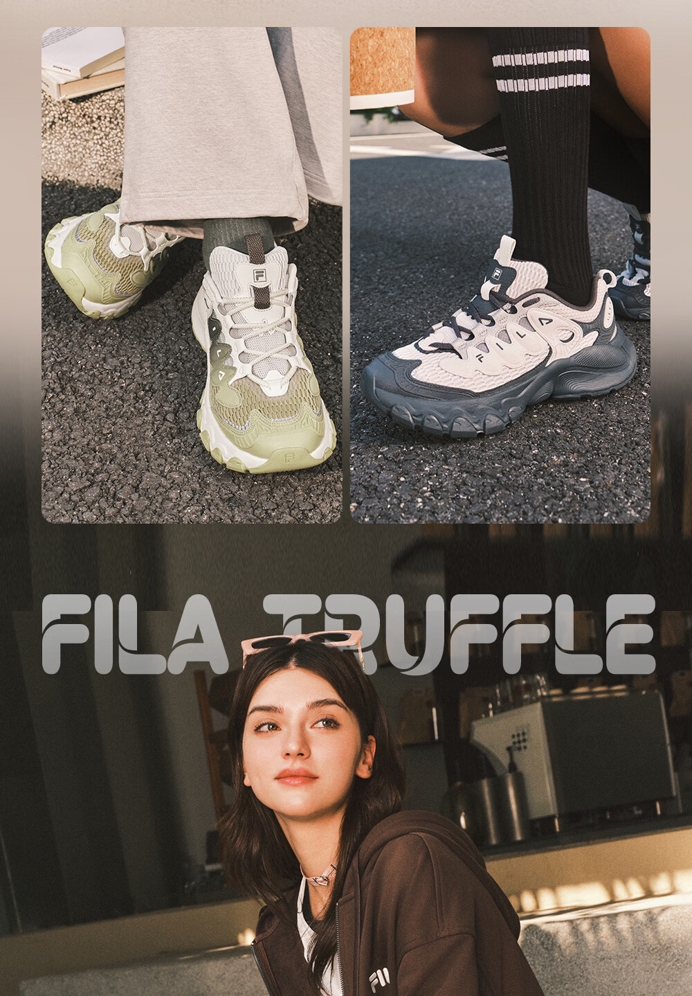 FILA Mushroom Sneakers Modern Sports Shoes Men's Autumn Winter Thick Sole Casual Dad Shoes 5