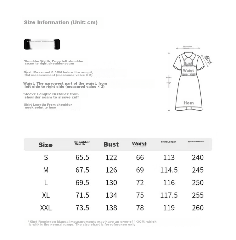 Shangdu Bila Elegant Round V-Neck Korean Style Summer Dress for Women Pear-Shaped Slimming A-Line Dress with Raglan Sleeves Casual Long Dress 6