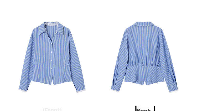 Demana Minimalist French Lace Collar Slim Fit Short Shirt for Women Spring Cloud Cotton 20