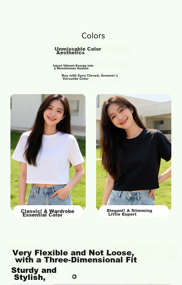 Yiershuang 100% Cotton Short Women's Basic T-Shirt Loose Fit Short Sleeve Top 5