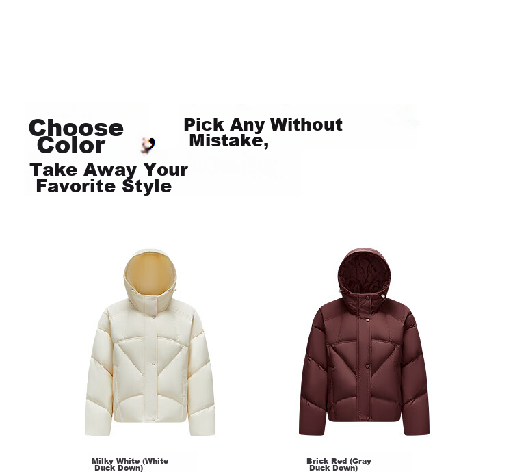 Semir 90% Down Jacket for Women, Winter Short Style Loose-Fitting Hooded Slimming Thick Coat, Red, 101125113005 21