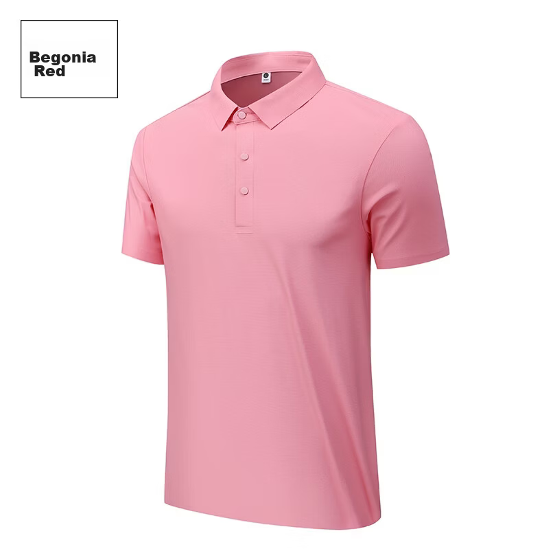 Jeanswest Men's Short Sleeve Polo Shirt Summer Thin Ice Silk Breathable Quick-Dry Casual Business Commuter Top 21