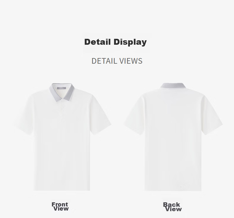 Goldlion Men's Short Sleeve Polo Shirt with Cooling 7A Antibacterial Technology 2026 Spring Summer Commuter T-Shirt Navy Blue - 95XL 11