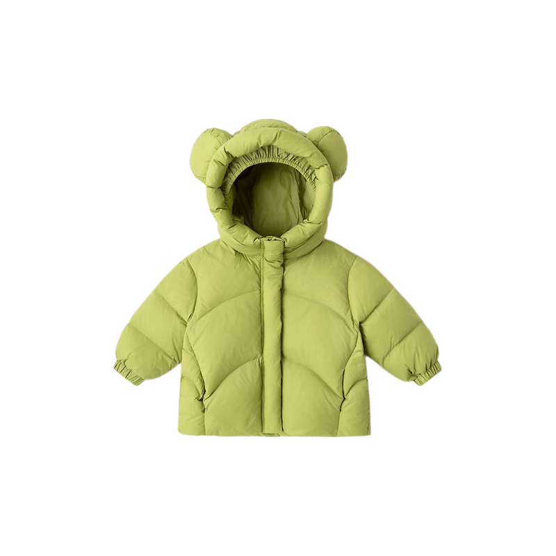 Dudu Home [DuPont Three-Proof] Baby Down Jacket Winter Children's Hooded Coat Boys Warm Clothing Trendy Green 110