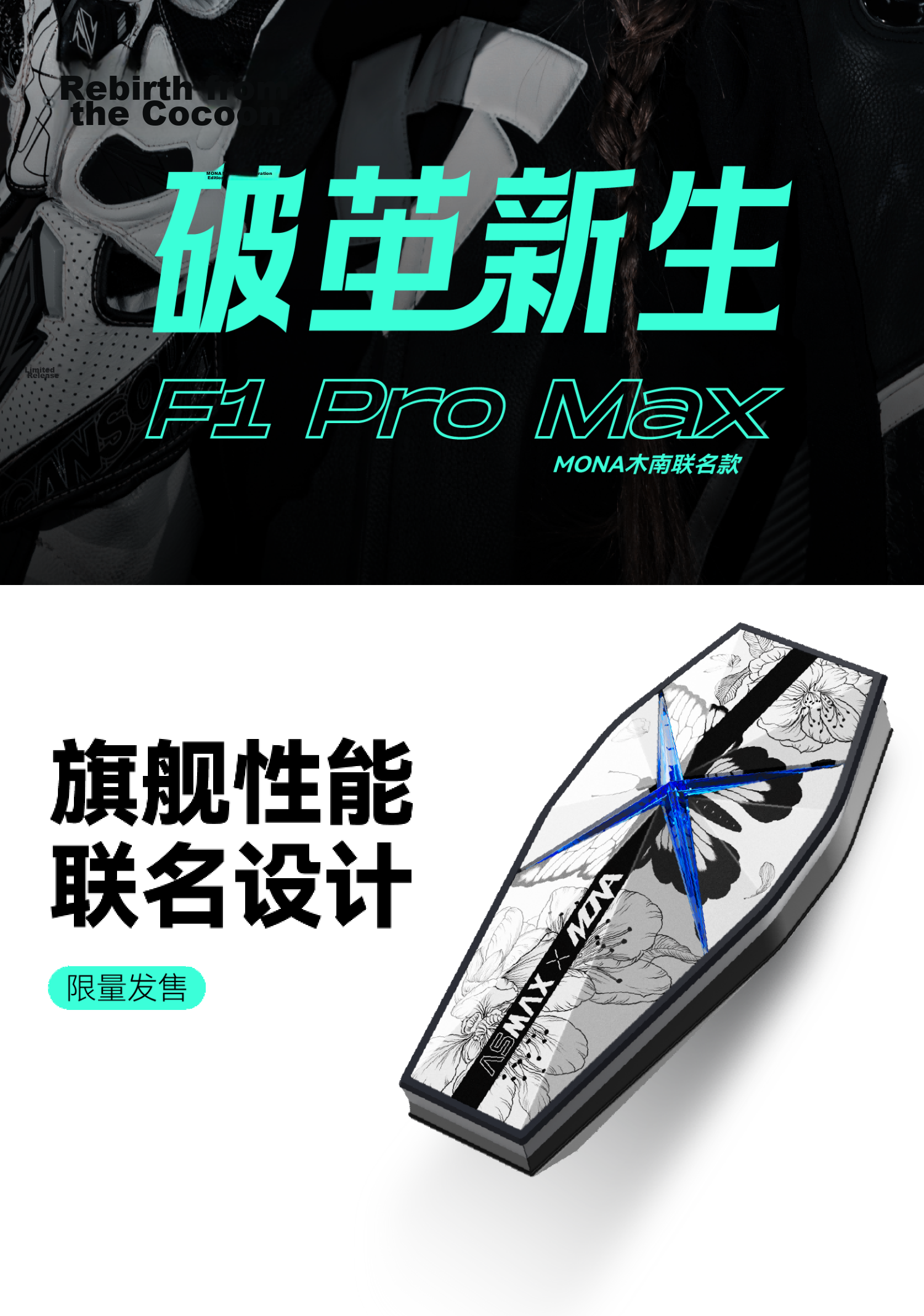 ASMAX [Munan Collaboration] High-End F1 Pro Max Helmet Bluetooth Earphones Motorcycle Professional Intercom 2