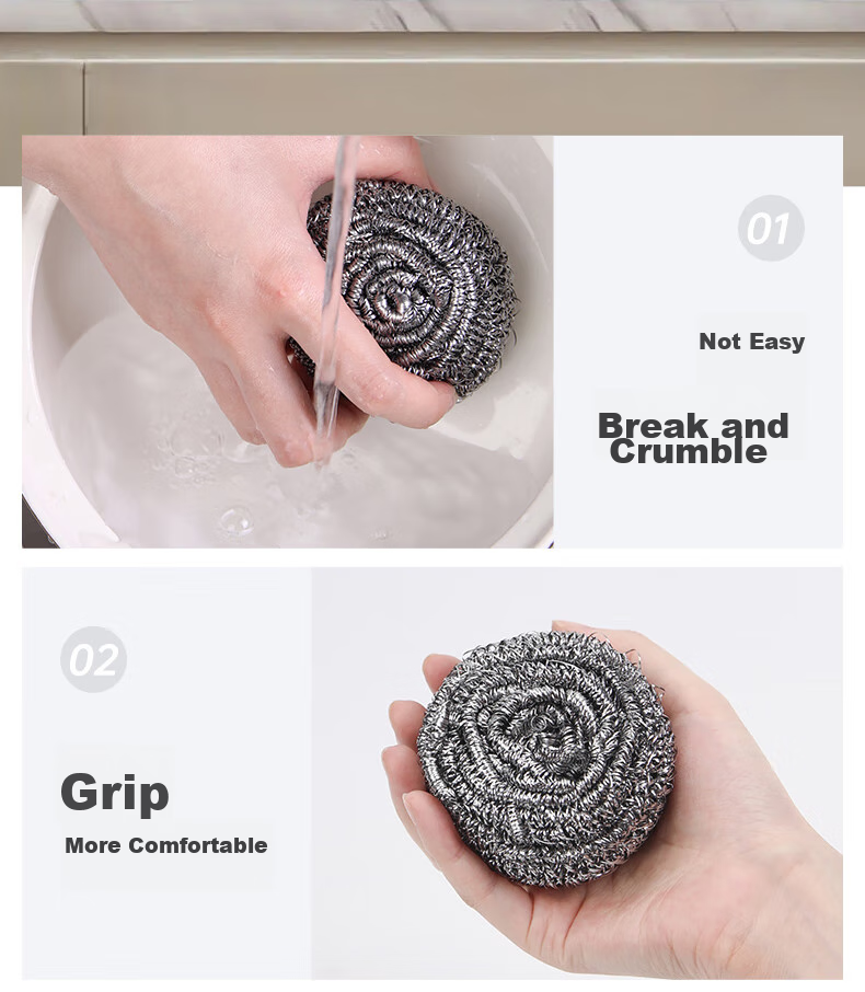Huizao Steel Wool Pot Scrubber, Large Size 40g, Dish Washing, Low Shedding, 12 Pieces, Stainless Steel Cleaning Iron Wool Brush, Pot Cleaning Tool 5