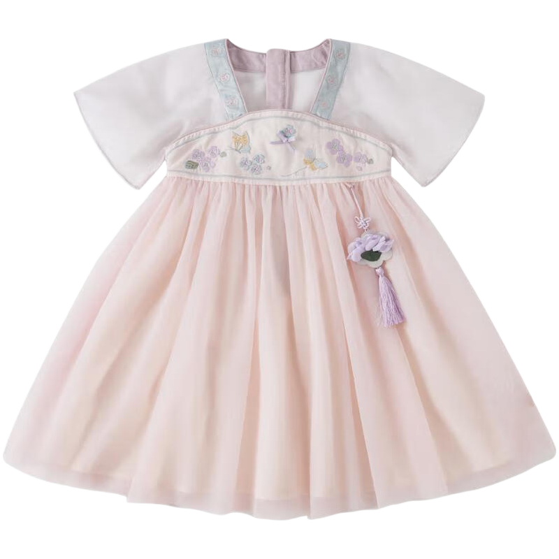DAVE & BELLA Children's Dress, Summer Clothing for Kids, Baby Girl Dress, Princess Dress, Girls' Chinese-Style Hanfu