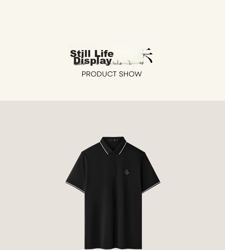 HLA Heilan Home Men's Short Sleeve Polo Shirt 2026 New Year of the Horse Cool and Breathable Summer Short Sleeve 14