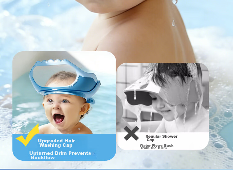 BEIDELI Children's Shampoo Bath Cap Water Shield Baby Ear Protection Waterproof Kids Bathing Cap Baby Shower Shampoo Hat 9