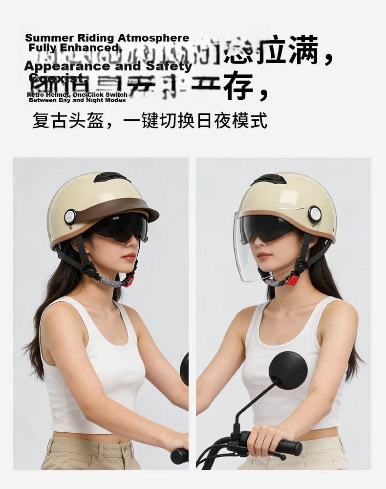 AD New National Standard Class A 3C Certified Electric Vehicle Helmet Unisex Summer Sun Protection Electric Bike Safety Helmet Women's Four-Season Universal Riding Half Helmet Motorcycle Helmet 895 Co 3