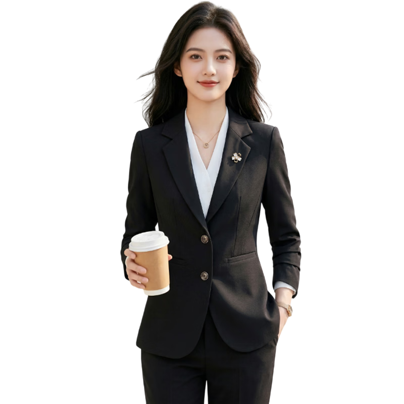 Chaoxu Wrinkle-Free Two-Button Blazer Suit Women's Professional Commuter OL Interview Formal College Workwear Jacket