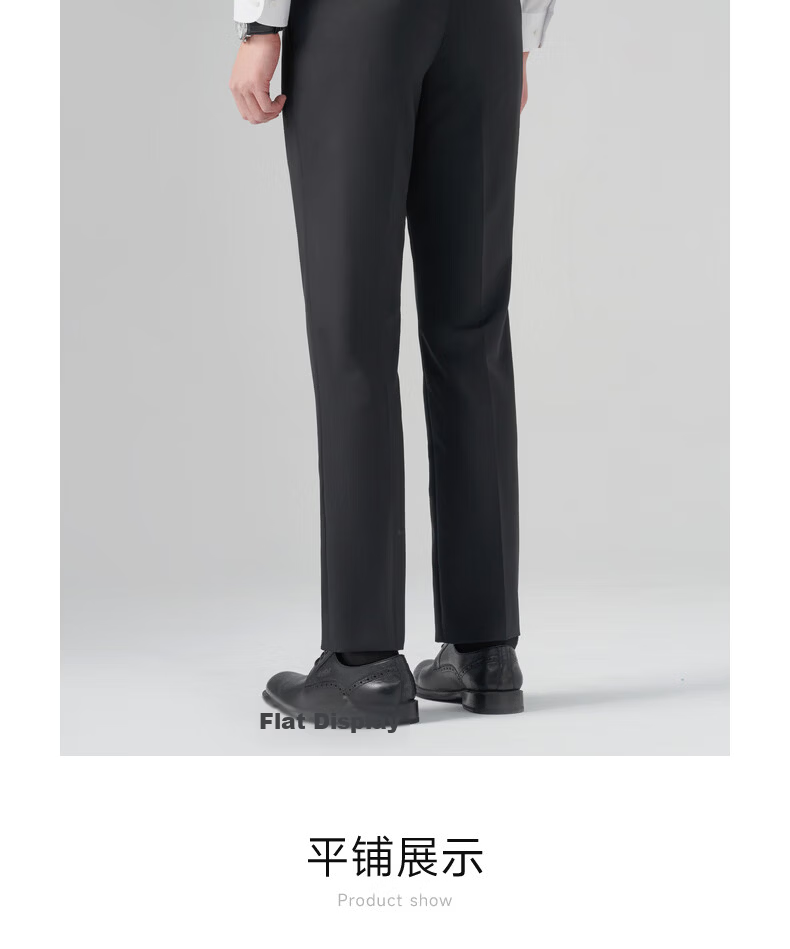 Goldlion Machine Washable Wool Blend Spring Summer Men's Business Trousers Black-99 31 11