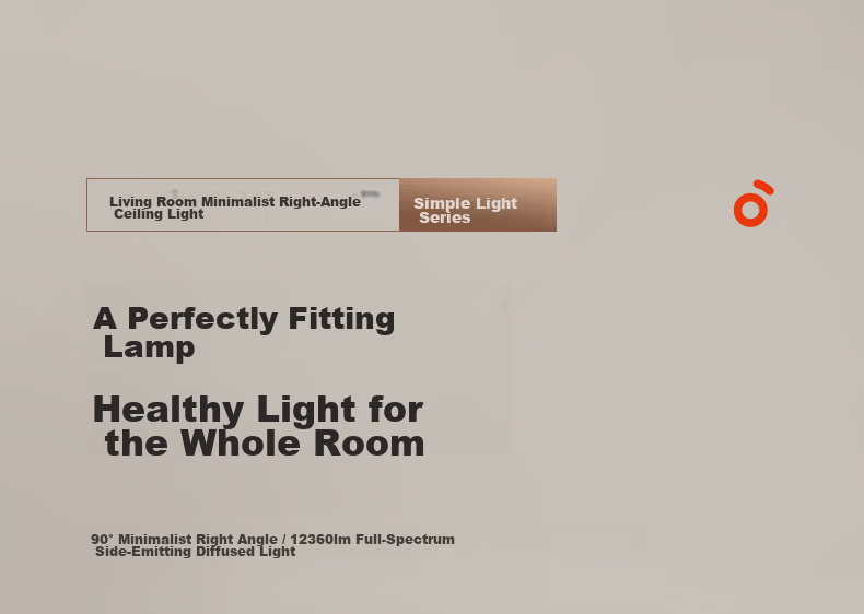 Haishibao Simple Light Minimalist Smart Living Room Ceiling Light Right Angle Full Screen Full Spectrum Ultra-thin All-inclusive Ceiling Lamp 1
