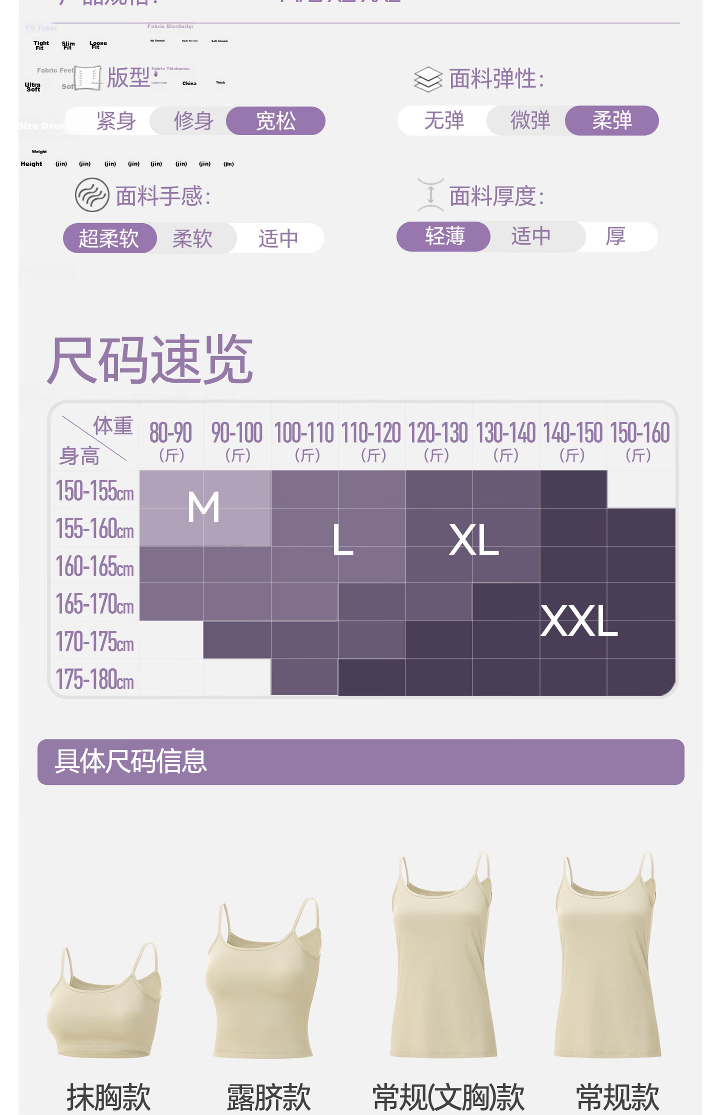 Jianyun Women's Thin Modal Camisole Tube Top Base Layer Anti-Exposure Side Coverage Crop Top Summer Underwear 17