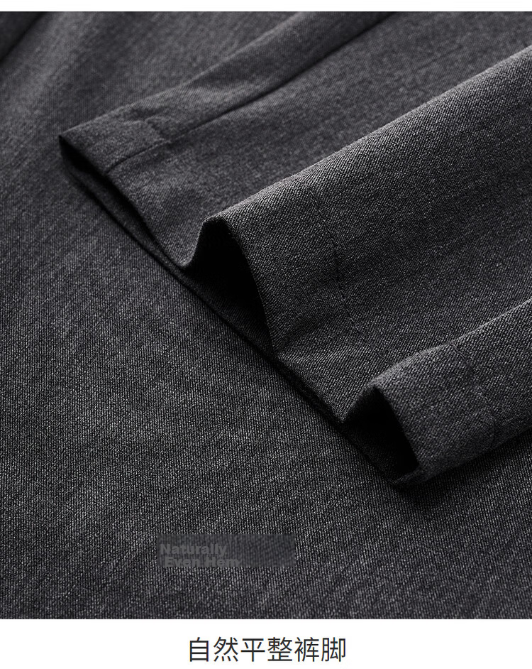 Dancing with Wolves [Drapey Breathable] Sweat-Absorbing Skin-Friendly Elastic Waist Nine-Point Pants Men's Commuter Versatile Slim Trousers 015 Dark Gray S 20