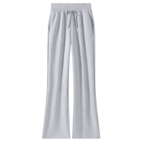 MJ STYLE Women's Straight-Leg Slight Flare Pants 2026 Autumn New Natural Drape Slim Fit Casual Wide-Leg Sports Sweatpants