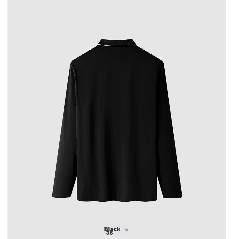 HLAHLA Men's Long Sleeve Polo Shirt Fashionable Collar Comfortable Autumn Long Sleeve 16