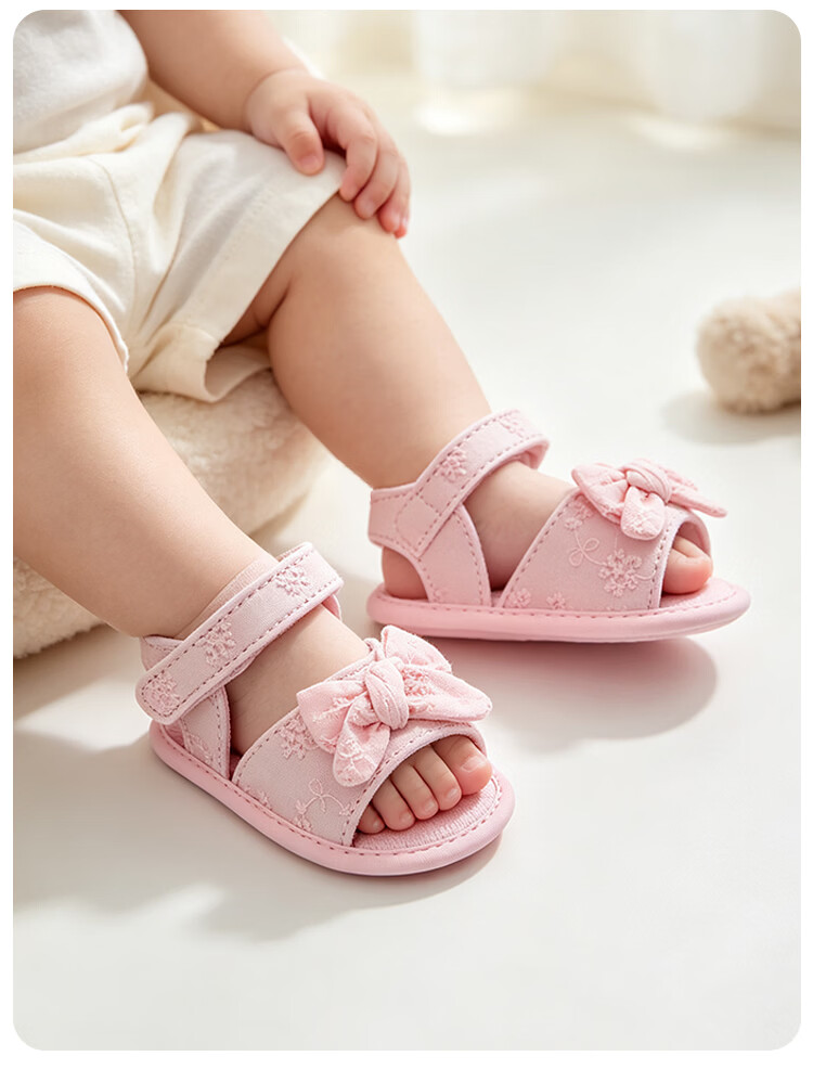 9i9 Baby Walking Shoes Summer Soft Sole Non-Slip 0-1 Year Old Unisex Casual Breathable Sandals BX3 Light Brown Size 13 11