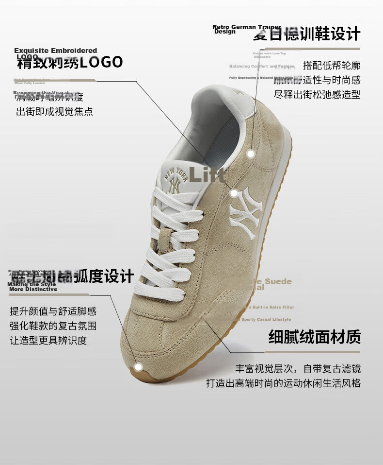 MLB Shoes TWS Korean Sweet Cool Style Thin Sole Sneakers 26 New Model 3ACVWL16N-50BGS-240 7