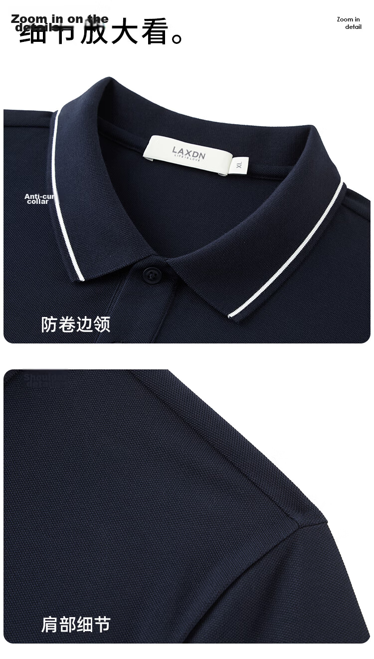 Laxton Summer New Business Casual Men's Short Sleeve Polo Shirt Gray Green 3XL 17