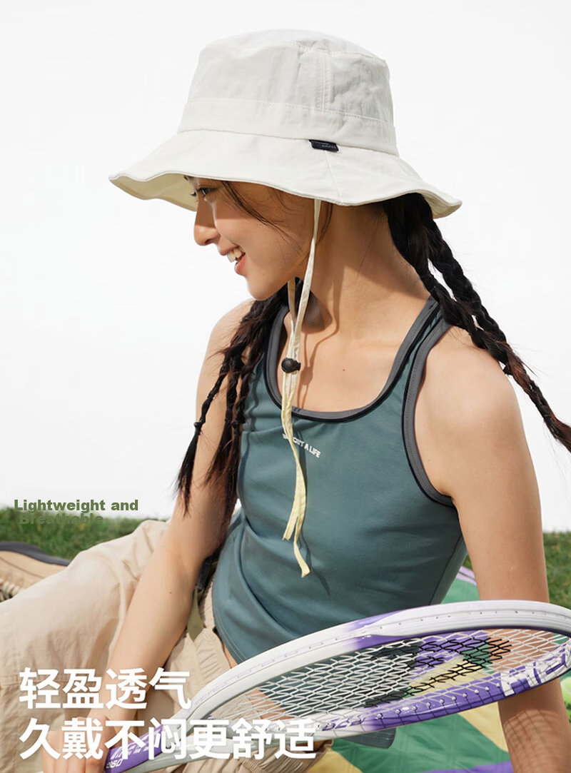 MMOPTOP Quick-Dry Sun Protection Fisherman Hat Women Simple Bucket Hat Wide Brim Breathable Lightweight Foldable Sunshade Hat Men 5