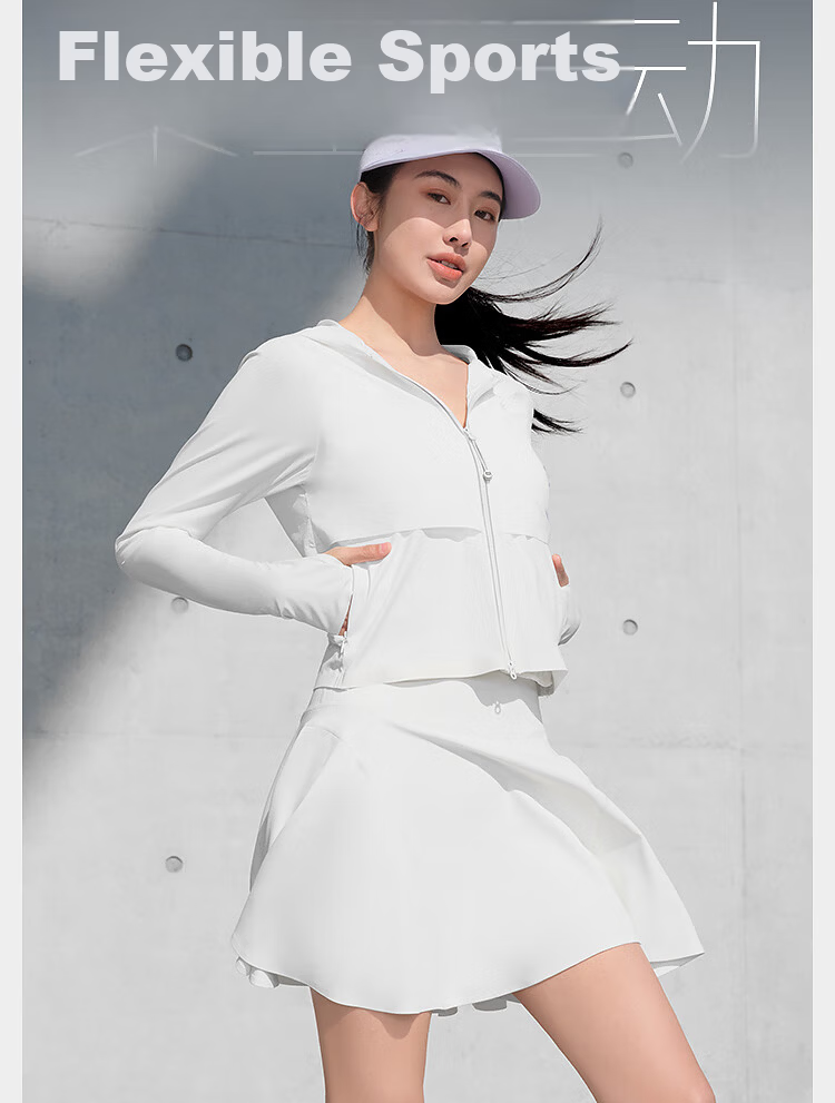 BOSIDENG Summer National Standard Fashion Original Yarn Women's Sun Protection Jacket UPF40+ UV Protection Slim Fit Coat 2