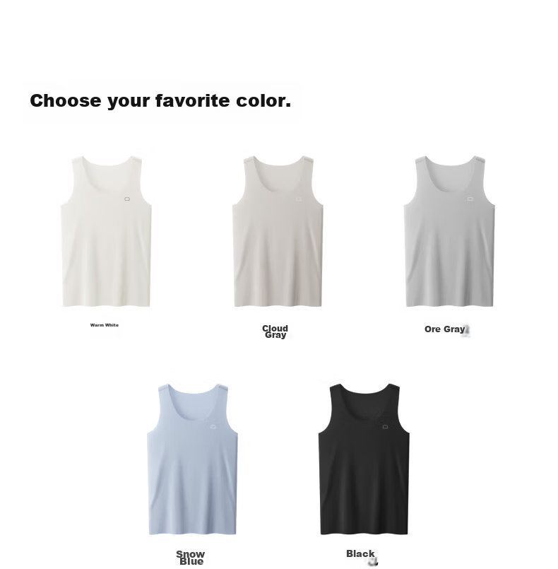Jiao Nei Cotton 301H Men's Vest Base Layer 60-Count Cotton Seamless Customizable Home Sleep Summer Thin Breathable Undershirt 11