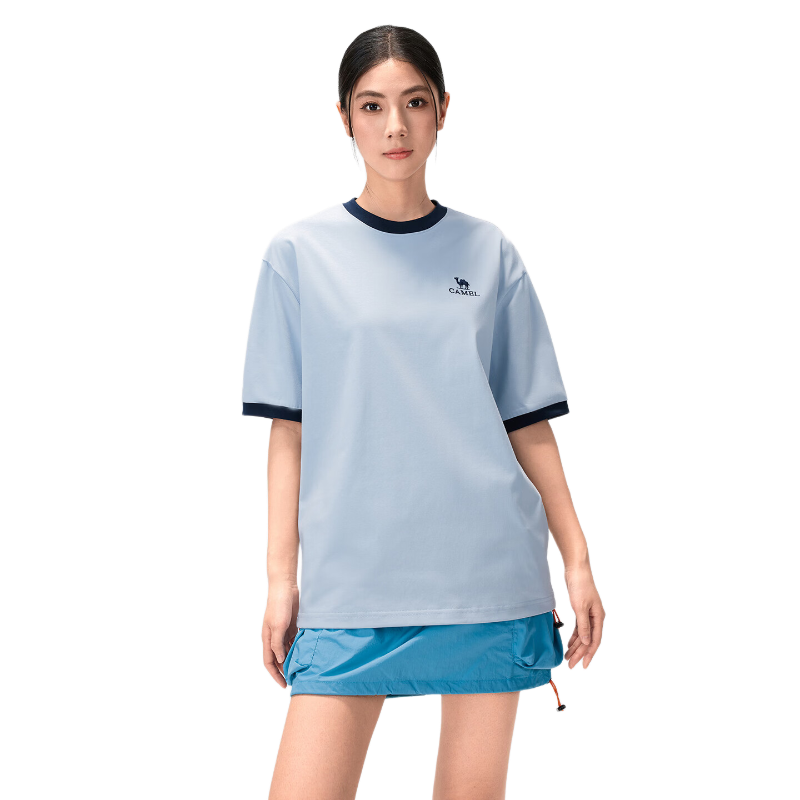 CAMEL Outdoor Quick-Dry Short Sleeve Unisex 2026 Spring Summer Breathable Sports Loose Fit Crew Neck Casual T-Shirt 9096