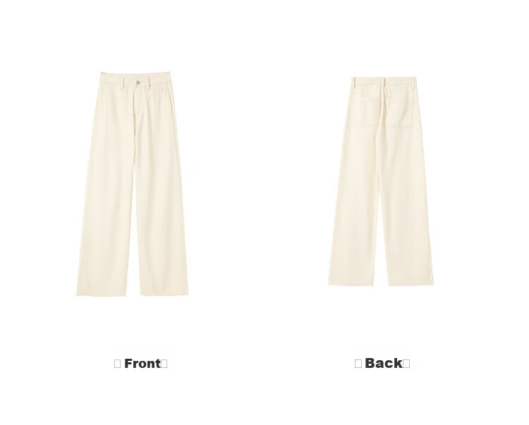 MT [Korean-Japanese Casual Style] Autumn Fashion Simple Solid Color Loose Straight-Leg Denim Jeans 10