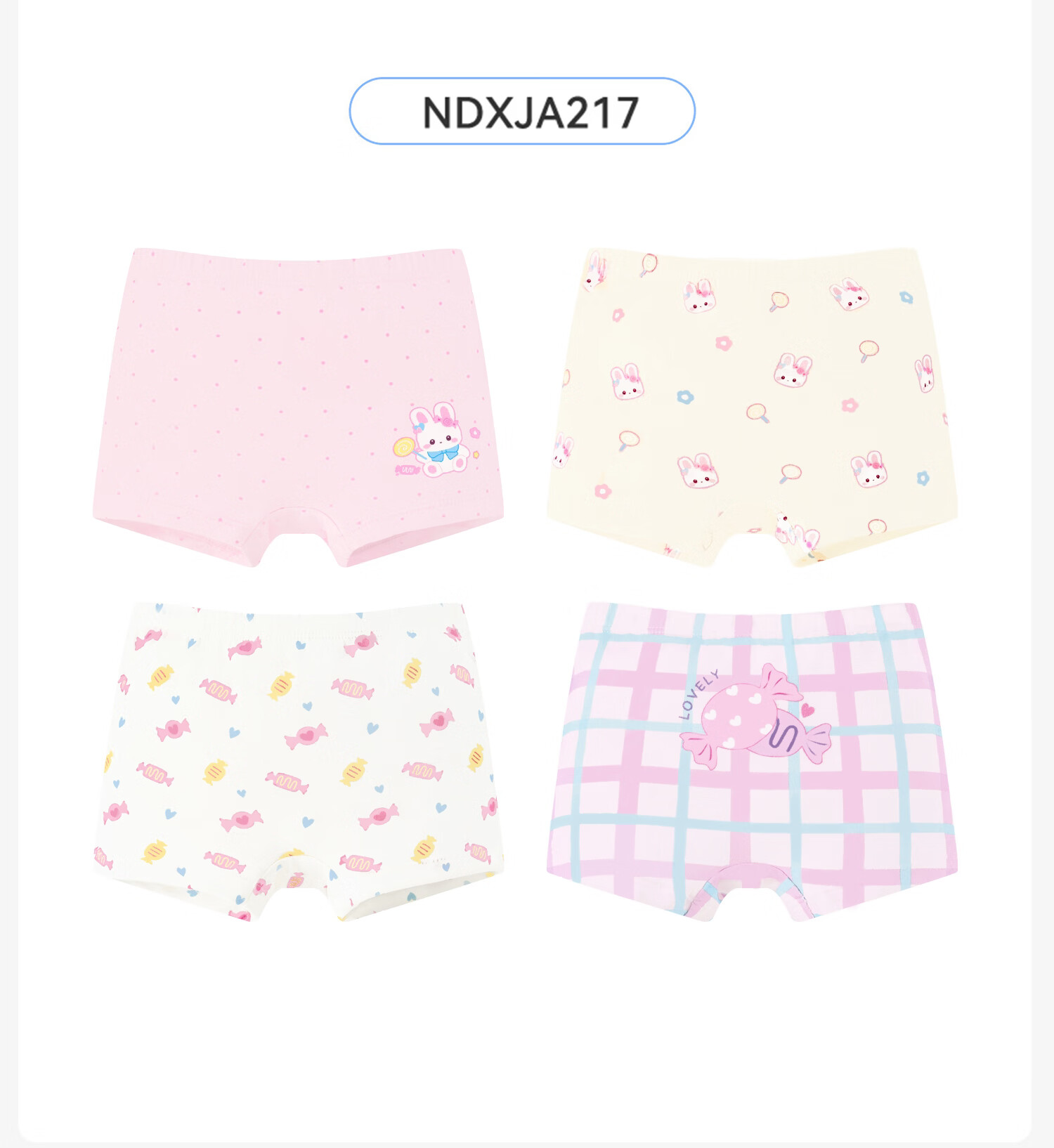 Nido Bear Girls' Cotton Boxer Briefs Children's Four-Point Underwear Toddler Girls Soft Breathable Shorts 31