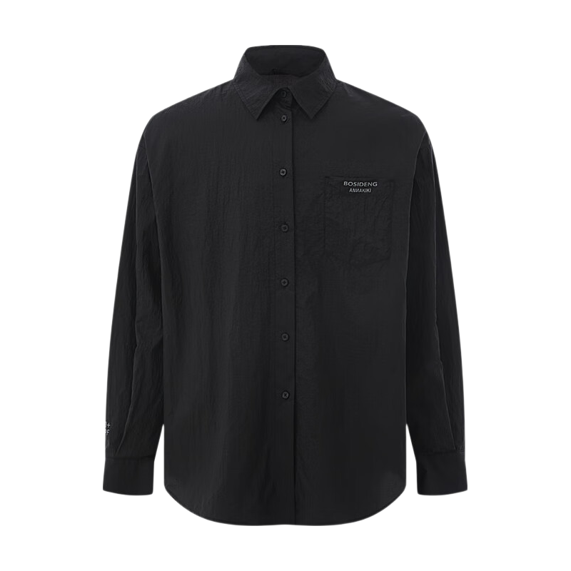 BOSIDENG Sun Protection Jacket, Women's Short Shirt-Style, Breathable And Comfortable, Not Sweaty, Boyfriend Style, Couple's Summer Sports Coat
