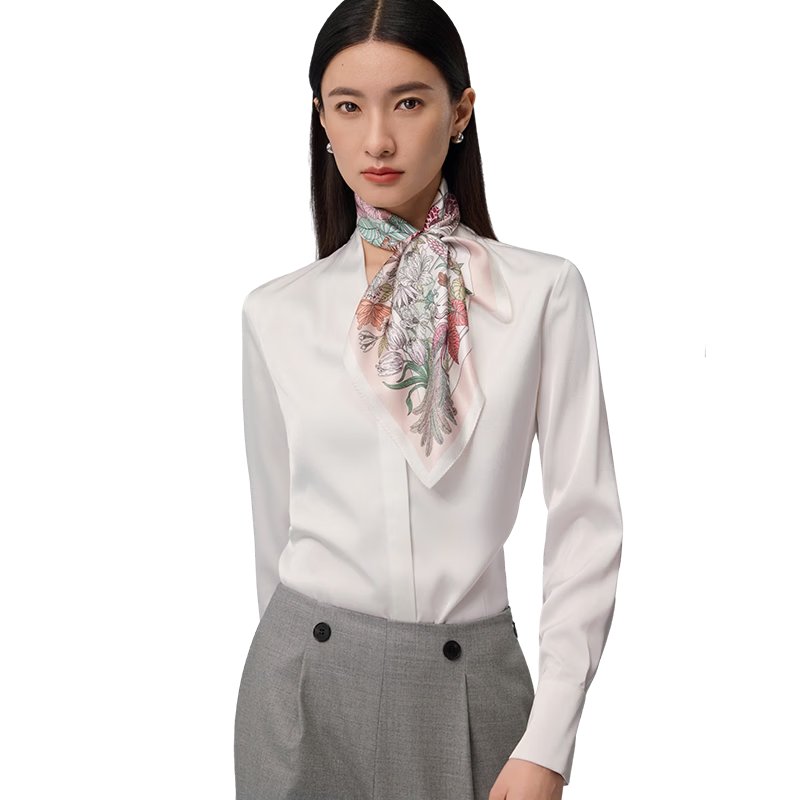 Shanghai Story 100% Mulberry Silk Printed Small Square Scarf Gift Box for Mom and Girlfriend Birthday Women's Silk Scarf