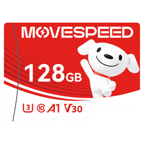 MOVE SPEED JOY Co-Branded 128GB TF (MicroSD) Storage Card U3 V30 A1C10 High-Speed Memory Card for Smartphones, Tablets, Dash Cams, Surveillance Cameras, And Game Consoles