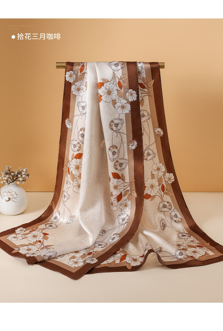 Shanghai Story Women's 100% Mulberry Silk Pearl Satin Long Scarf Shawl Gift Box for Girlfriend Valentine's Birthday Present 21